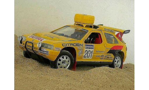 Citroen ZX rallye raid 1/18 Solido #201 1992 Gelb modellautos