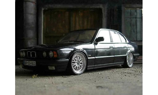Bmw 535 tuning 1/18 Minichamps 1988 i schwarz jantes bbs bords larges modellautos