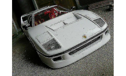 Ferrari F40 LM 1/18 Burago weiss modellautos