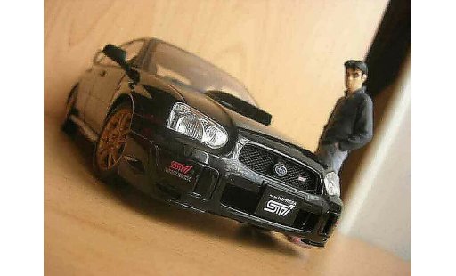 Subaru Impreza WRX 1/18 Autoart STI 2003 schwarz modellautos