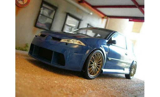 Renault Megane MTK 1/18 Norev vampire blau modellautos