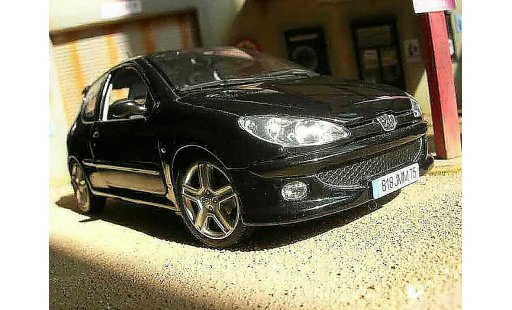 Peugeot 206 RC 1/18 Norev schwarz modellautos
