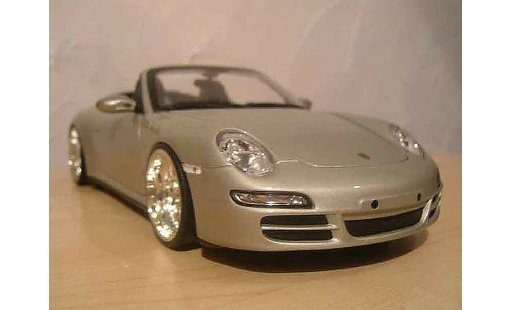 Porsche 911 Cabriolet 1/18 Norev Cabrio S grau jantes bbs modellautos