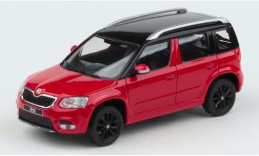Skoda Yeti 1/43 Abrex FL rot/schwarz 2013 modellautos