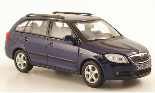 Skoda Fabia 1/43 Abrex II Combi mettalic blau modellautos
