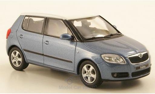 Skoda Fabia 1/43 Abrex II mettalic grau/weiss 2006 modellautos