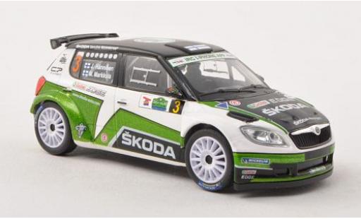 Skoda Fabia 1/43 Abrex S2000 No.3 Rallye Irland 2012 J.Hänninen/M.Markkula modellautos