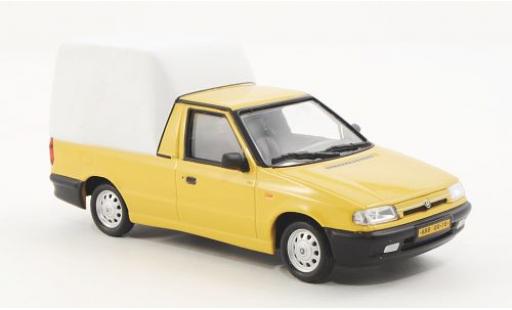 Skoda Felicia 1/43 Abrex Pick-Up gelb/matt-weiss 1996 modellautos