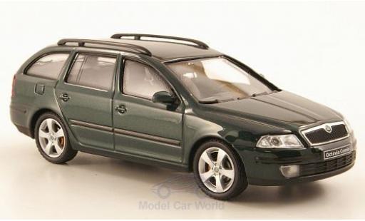 Skoda Octavia Combi 1/43 Abrex Combi mettalic grün 2004 modellautos