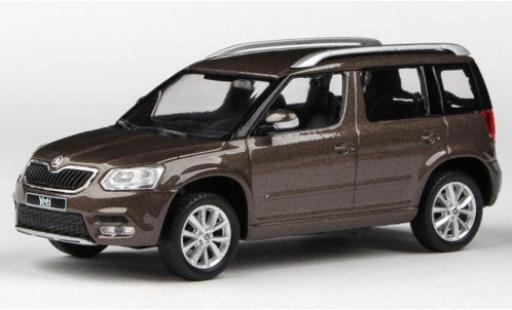 Skoda Yeti 1/43 Abrex FL mettalic braun 2013 modellautos