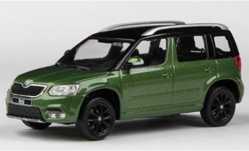 Skoda Yeti 1/43 Abrex FL mettalic grün/schwarz 2013 modellautos