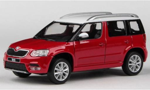 Skoda Yeti 1/43 Abrex FL rot/weiss 2013 modellautos