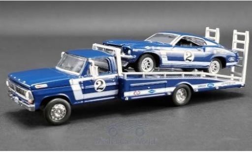 Modellautos Ford Mustang 1/64 ACME Boss 302 Trans Am No.2 Clubs Racing Team Trans-Am 1969 mit F-350 Ramp Truck D.Gurney Ford Mustang 1/64 ACME Boss 302 Trans Am No.2 Clubs Racing Team Trans-Am 1969 mit F-350 Ramp Truck D.Gurney modellautos