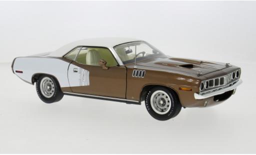 Plymouth Cuda 1/18 ACME bronze/weiss 1971 1:18 modellautos