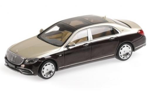 Mercedes Classe S 1/43 Almost Real Maybach S650 (V222) mettalic rot/mettalic beige 2019 modellautos