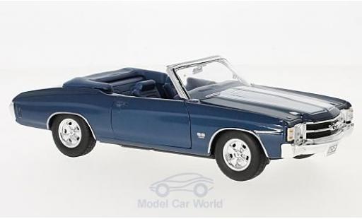 Chevrolet Chevelle 1971 1/24 Welly SS 454 Cabrio mettalic blau/weiss 1971 modellautos