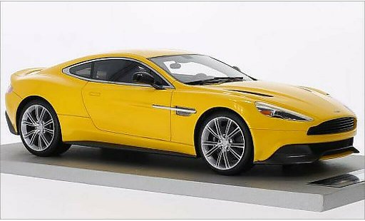 Aston Martin Vanquish coupe 1/18 Tecnomodel mettalic gelb modellautos