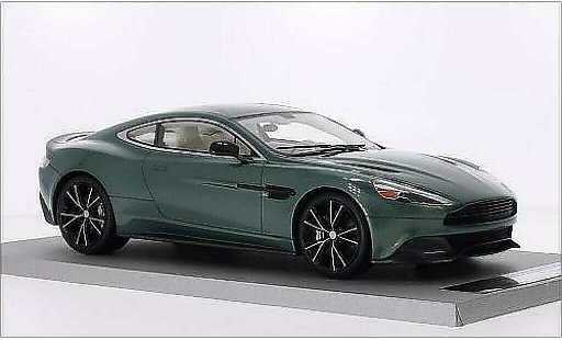 Aston Martin Vanquish coupe 1/18 Tecnomodel mettalic gr&Atilde;&frac14;n/schwarz modellautos