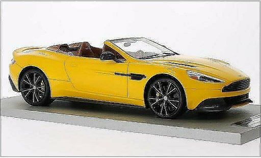Aston Martin Vanquish volante 1/18 Tecnomodel gelb modellautos