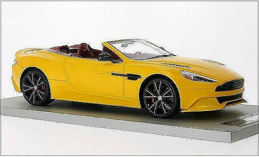 Aston Martin Vanquish volante 1/18 Tecnomodel matt-gelb 2014 modellautos