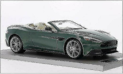 Aston Martin Vanquish volante 1/18 Tecnomodel mettalic gr&Atilde;&frac14;n modellautos