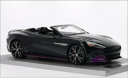 Aston Martin Vanquish volante 1/18 Tecnomodel schwarz/rot modellautos