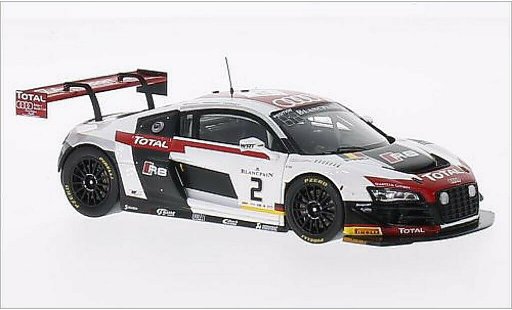 Audi R8 lms 1/43 Spark Ultra No.2 Belgian Club Team 24h Spa 2014 /B.Treluyer modellautos