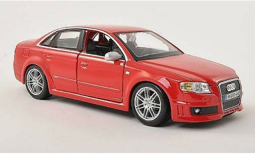 Audi RS4 berline 1/24 Burago (B7) rot modellautos