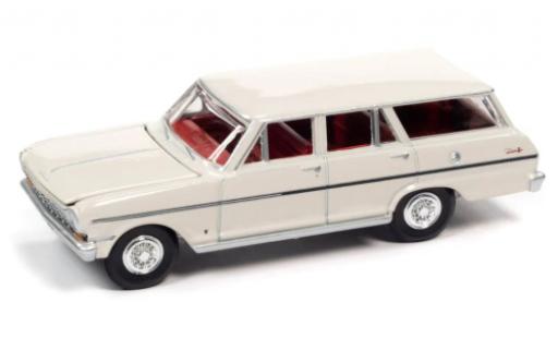 Modellautos Chevrolet Nova 1/64 Auto World II 400 Wagon blanche 1963 Chevrolet Nova 1/64 Auto World II 400 Wagon blanche 1963 modellautos