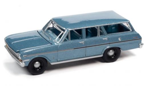 Chevrolet Nova 1/64 Auto World II 400 Wagon metallise bleu clair 1963 modellautos