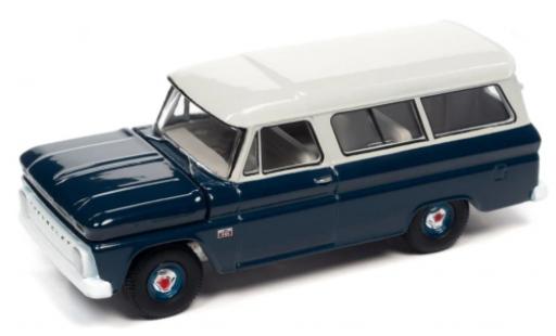 Modellautos Chevrolet Suburban 1/64 Auto World bleu foncé/blanche 1966 Chevrolet Suburban 1/64 Auto World bleu foncé/blanche 1966 modellautos