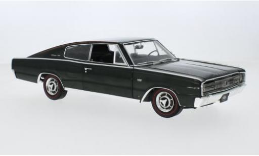 Dodge Charger 1/18 Auto World metallise gr&uuml;n/schwarz 1966 1:18 modellautos