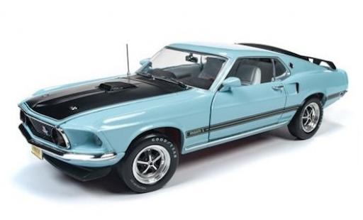 Modellautos Ford Mustang 1/18 Auto World Mach 1 blau/schwarz 1969 Ford Mustang 1/18 Auto World Mach 1 blau/schwarz 1969 modellautos