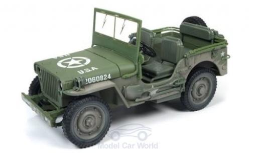 Modellautos Jeep Willys 1/18 Auto World MB oliv 1941 mit Schmutzeffekt Jeep Willys 1/18 Auto World MB oliv 1941 mit Schmutzeffekt modellautos