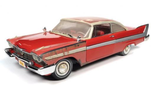 Modellautos Plymouth Fury 1/18 Auto World rot/silber Christine 1958 Teilrestoration Plymouth Fury 1/18 Auto World rot/silber Christine 1958 Teilrestoration modellautos