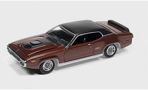 Modellautos Plymouth GTX 1/64 Auto World braun/schwarz 1971 Plymouth GTX 1/64 Auto World braun/schwarz 1971 modellautos