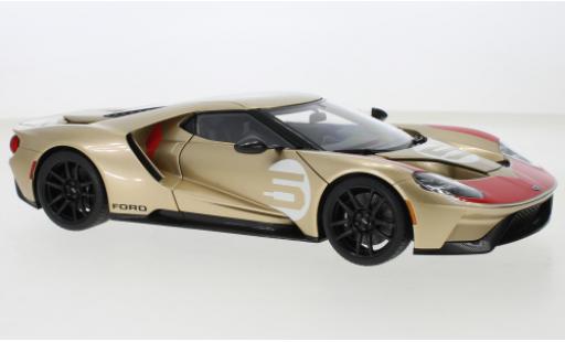 Modellautos Ford GT 1/18 AUTOart Heritage Edition gold/rot Holman Moody Racing 2022 Ford GT 1/18 AUTOart Heritage Edition gold/rot Holman Moody Racing 2022 modellautos
