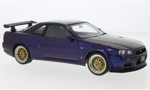 Modellautos Nissan Skyline 1/18 AUTOart GT-R (R34) V-Spec II metallise violett RHD 2002 Nissan Skyline 1/18 AUTOart GT-R (R34) V-Spec II metallise violett RHD 2002 modellautos