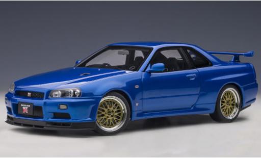 Modellautos Nissan Skyline 1/18 AUTOart GT-R V-Spec II (R34) mettalic blau RHD 2001 mit BBS LM-Felgen Nissan Skyline 1/18 AUTOart GT-R V-Spec II (R34) mettalic blau RHD 2001 mit BBS LM-Felgen modellautos