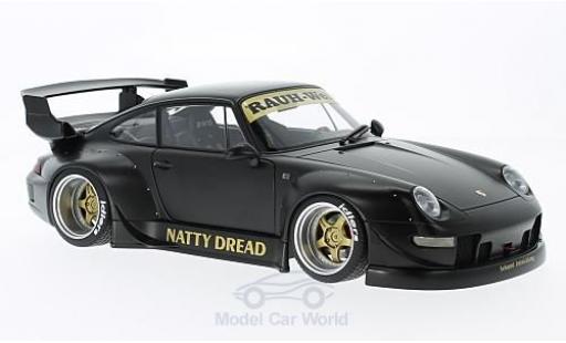 Modellautos Porsche 993 RWB 1/18 AUTOart 911 () RWB matt-schwarz Rauh Welt goldene Felgen ohne Vitrine Porsche 993 RWB 1/18 AUTOart 911 () RWB matt-schwarz Rauh Welt goldene Felgen ohne Vitrine modellautos