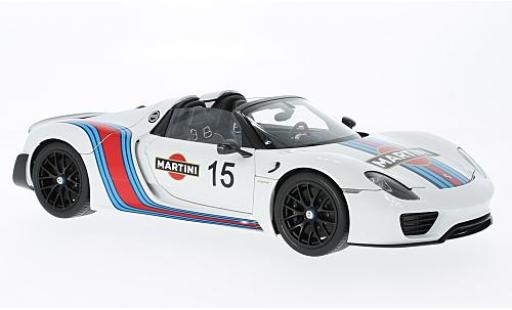 Modellautos Porsche 918 1/18 AUTOart Spyder weiss Martini 2013 Weissach Package Porsche 918 1/18 AUTOart Spyder weiss Martini 2013 Weissach Package modellautos