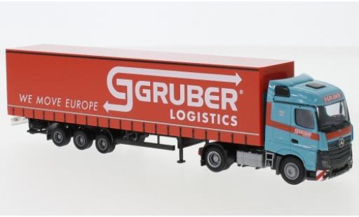 Modellautos Mercedes Actros 1/87 AWM 5 StreamSpace/Aerop. Gruber Logistics camion avec bache Mercedes Actros 1/87 AWM 5 StreamSpace/Aerop. Gruber Logistics camion avec bache modellautos