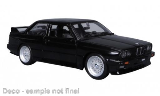 Bmw M3 1/24 Burago Bburago (E30) noire 1988 modellautos