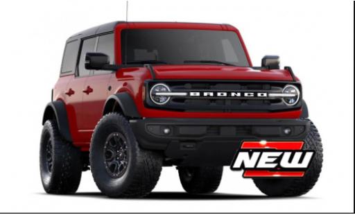 Modellautos Ford Bronco 1/64 Burago Wildtrak rouge 2021 Ford Bronco 1/64 Burago Wildtrak rouge 2021 modellautos