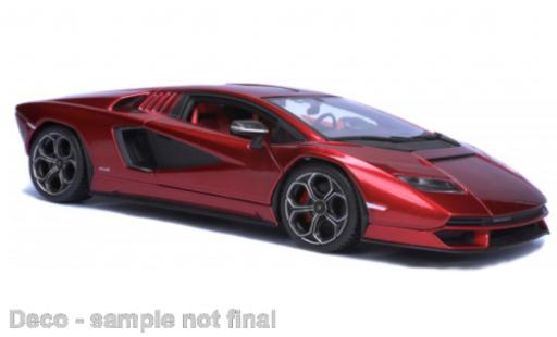 Lamborghini Countach 1/24 Burago Bburago LPI 800-4 metallise rouge 2023 modellautos