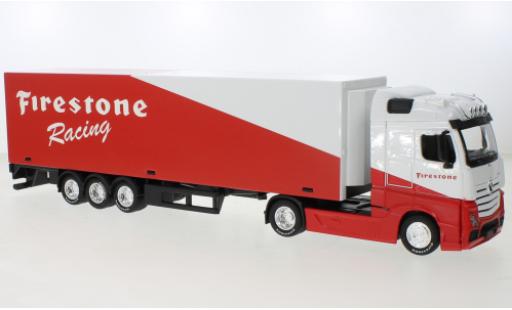 Modellautos Mercedes Actros 1/43 Burago Gigaspace rouge/blanche Firestone Racing Mercedes Actros 1/43 Burago Gigaspace rouge/blanche Firestone Racing modellautos