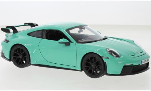 Porsche 992 GT3 1/24 Burago 911  turquoise 2021 modellautos