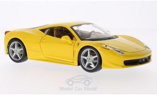 Ferrari 458 1/24 Burago Italia gelb modellautos