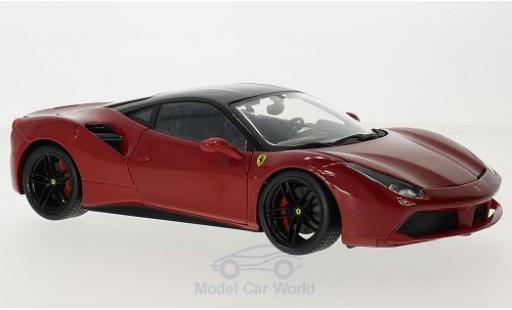 Ferrari 488 1/18 Burago GTB rot/schwarz modellautos