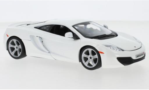 McLaren MP4-12C 1/24 Burago mettalic weiss 2016 modellautos